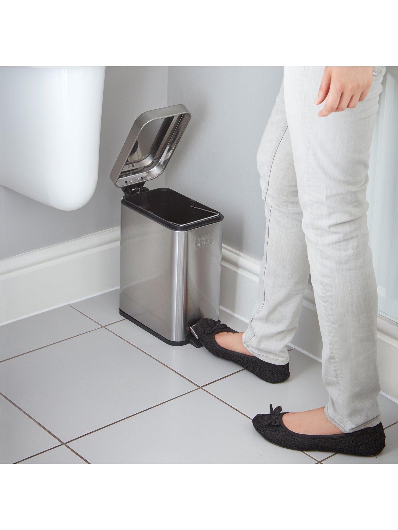  image of black-decker-5l-slimline-soft-close-pedal-bin