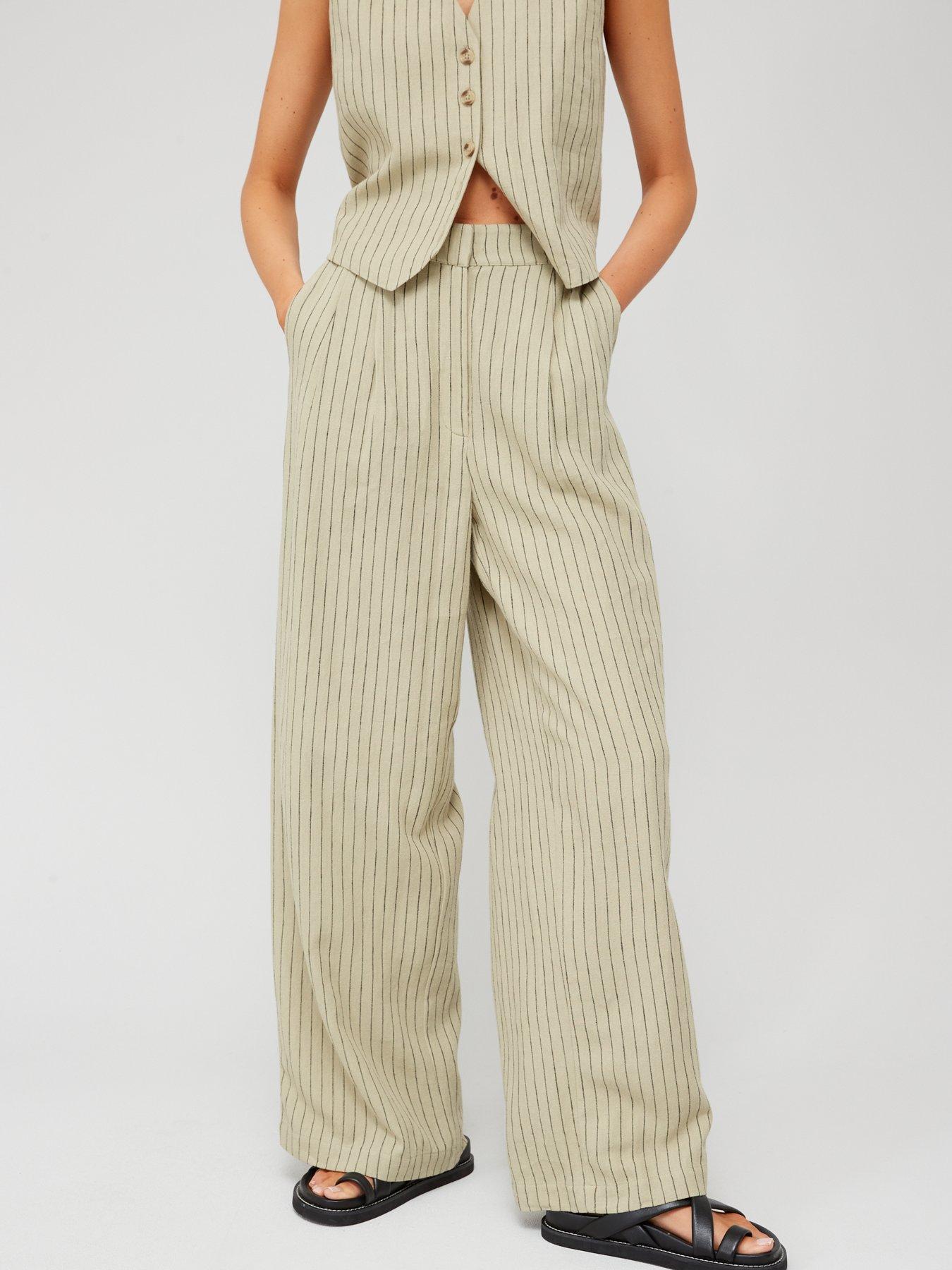 Mango pinstripe trousers deals