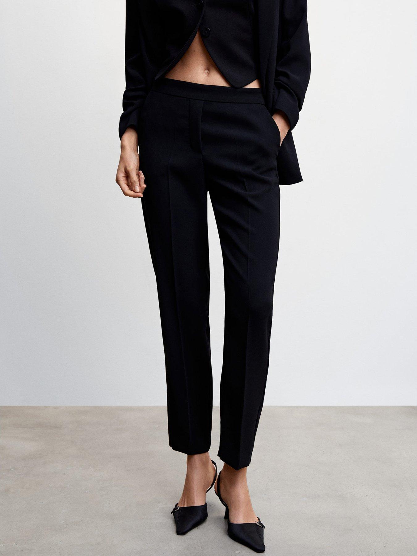 Mango Suit Trousers - Black