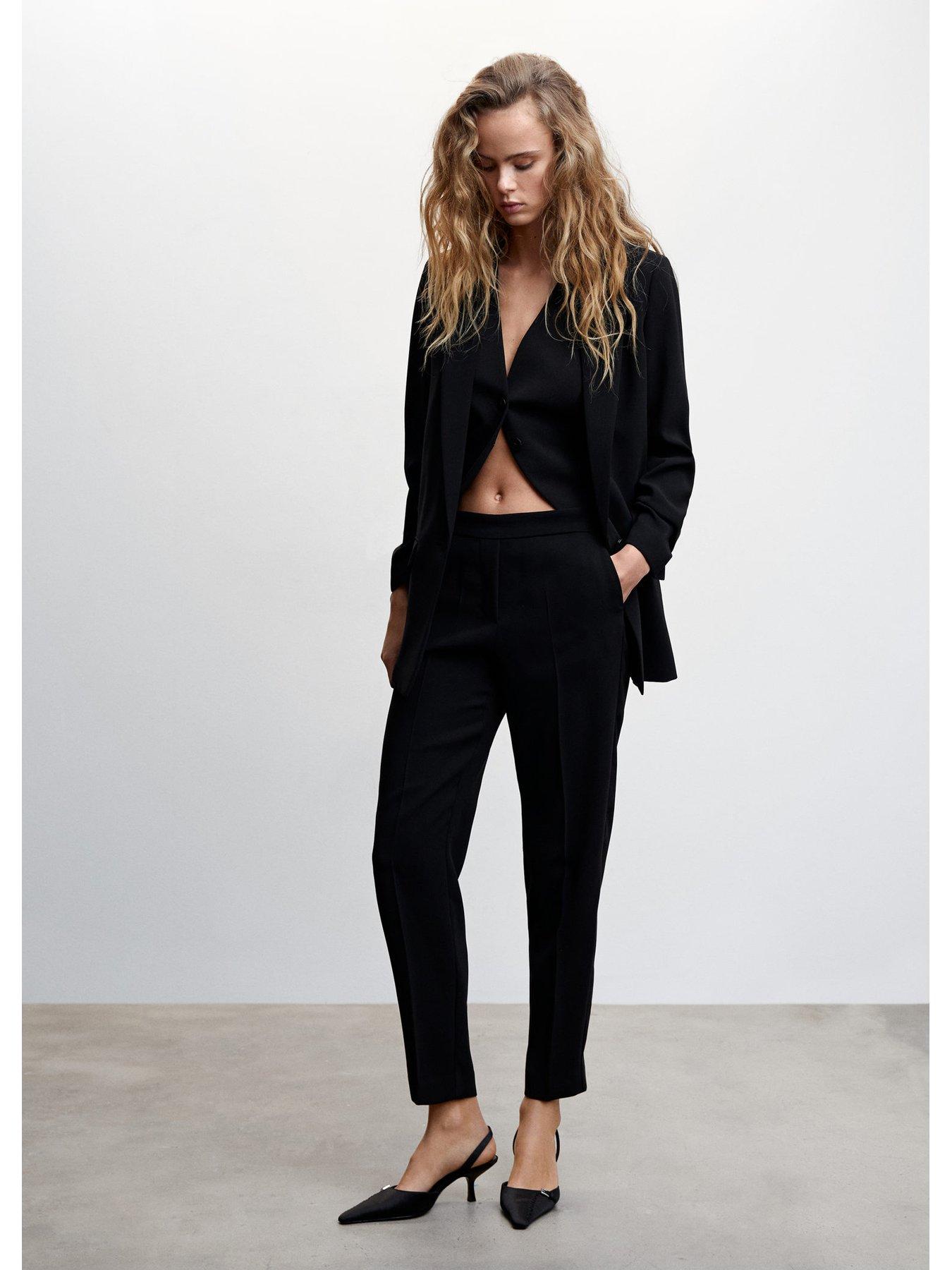 Mango Suit Trousers Black littlewoods