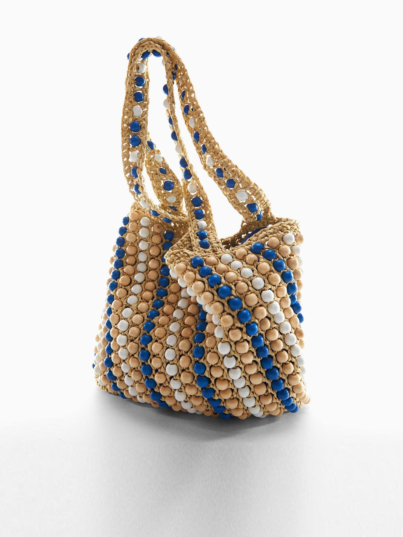 Beaded discount bag mango