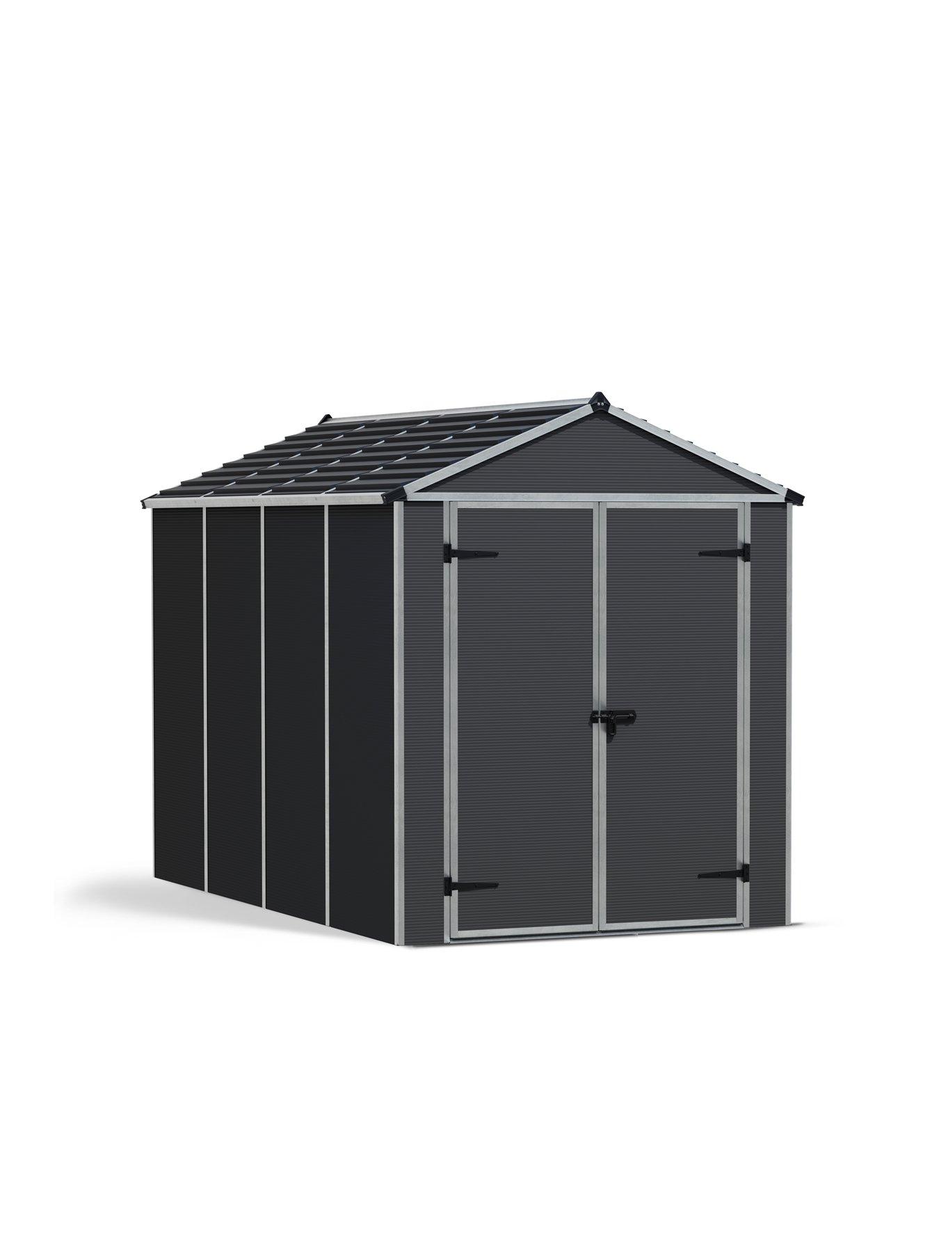  image of canopia-by-palram-rubicon-shed-6x10ftnbsp--dark-grey