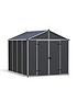 image of canopia-by-palram-rubicon-shed-8-x-10ft-dark-grey