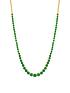  image of jon-richard-gold-plated-cubic-zirconia-emerald-tennis-necklace-gift-boxed