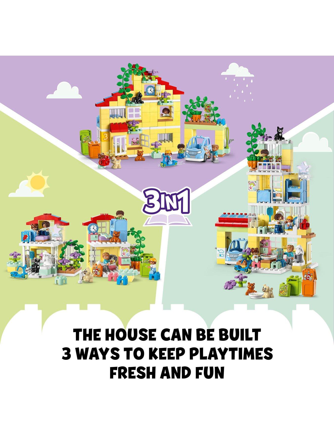 Image 4 of 7 of LEGO Duplo 3in1 Family House Set with Toy Car 10994