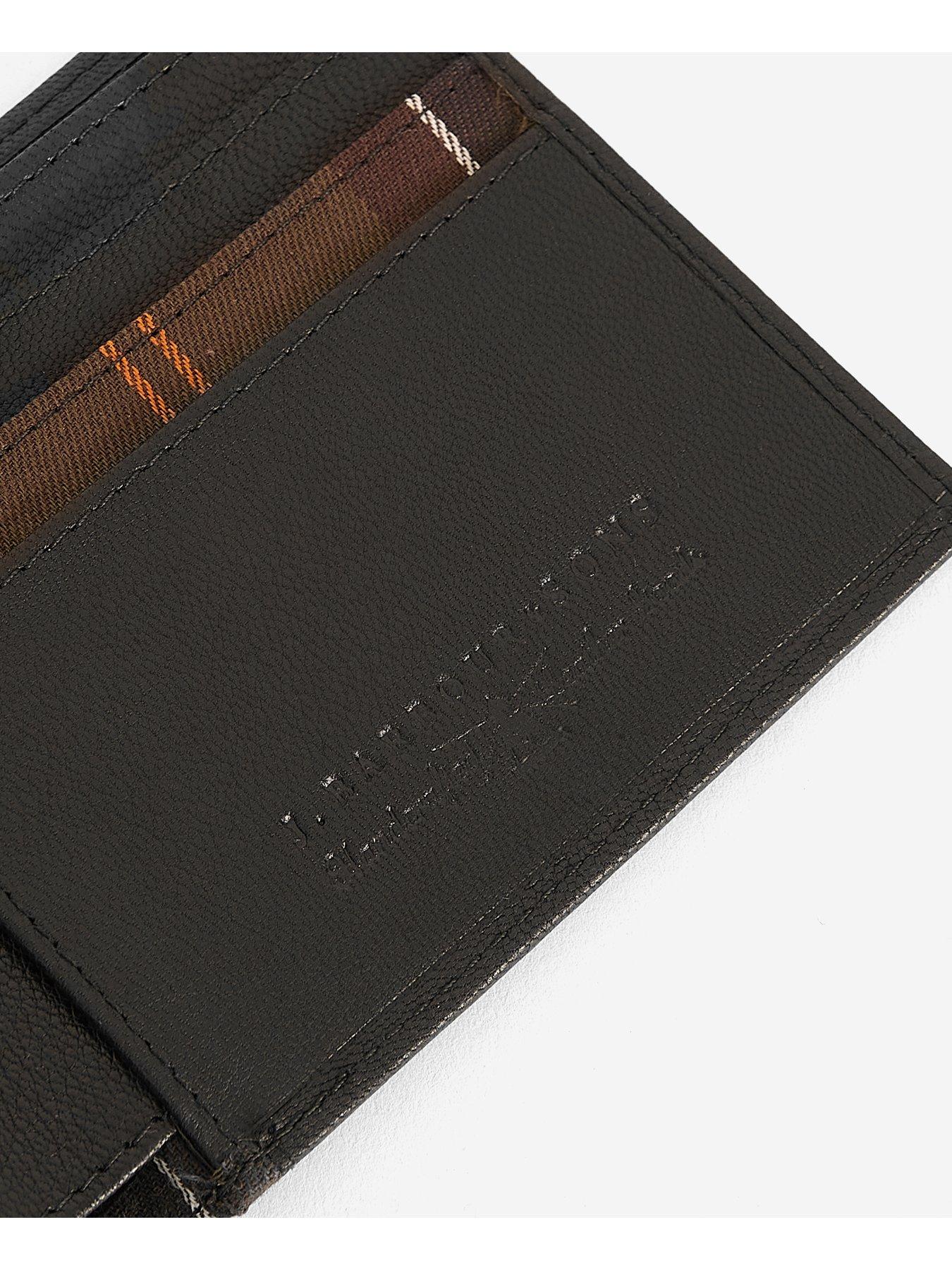  image of barbour-wallet-amp-card-holder-gift-set-black