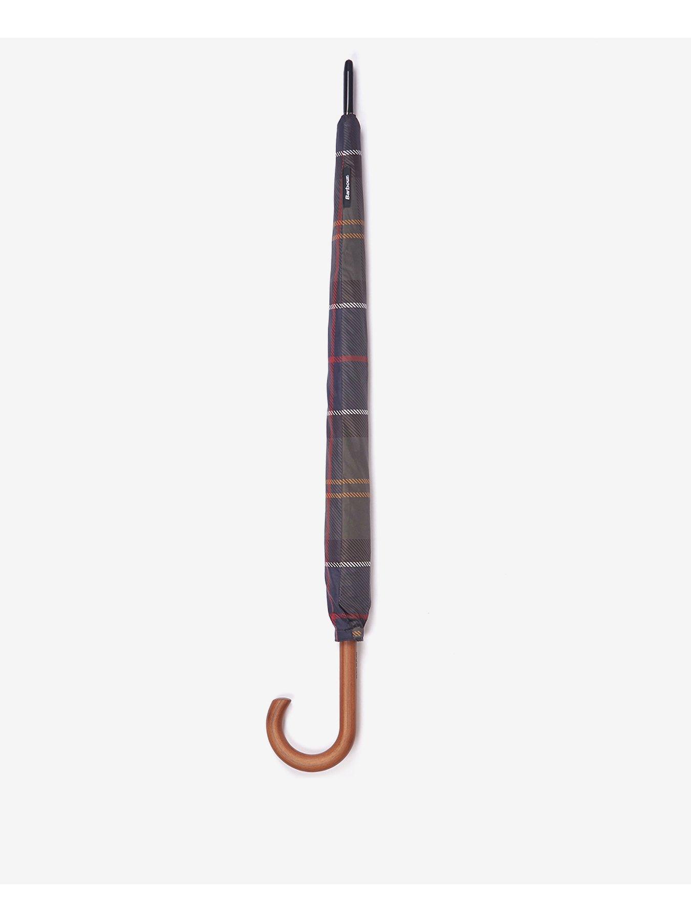 image of barbour-tartan-walker-umbrella-dark-green