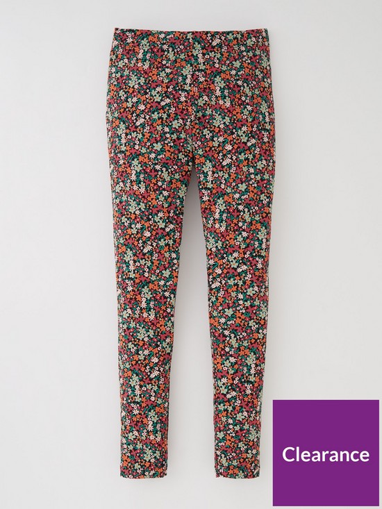 back image of v-by-very-girls-5pk-floral-plain-leggings