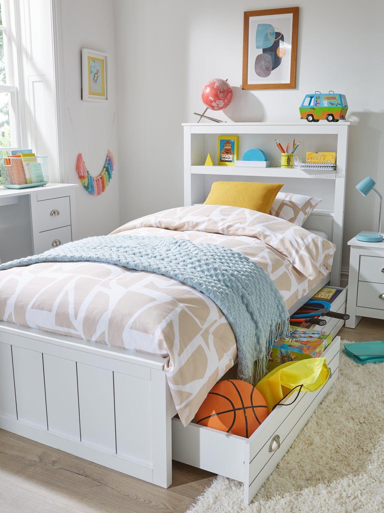 Very Home Atlanta Children's Single Bed with Drawers, Storage Headboard