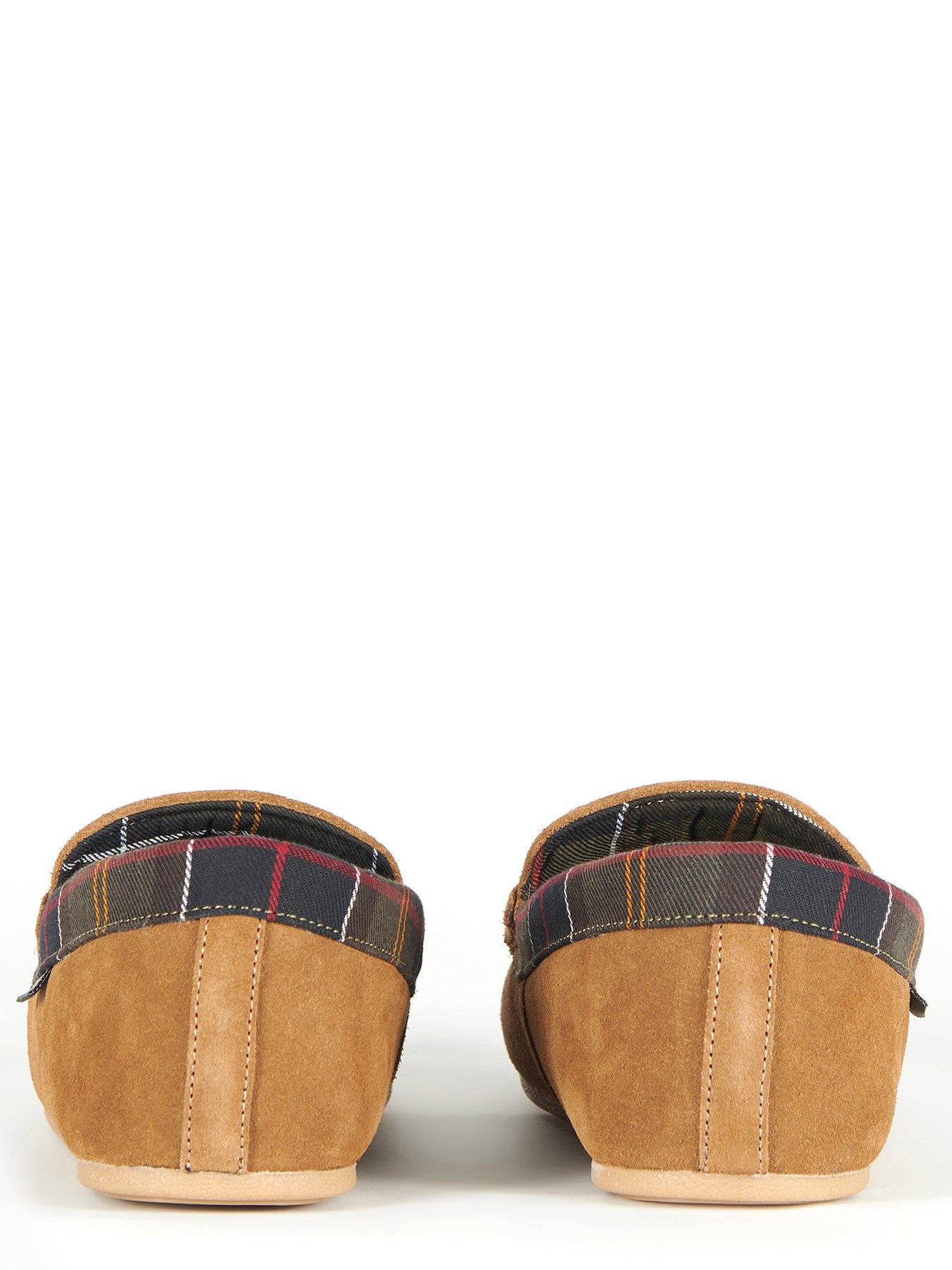  image of barbour-porterfield-suede-slippers-brown