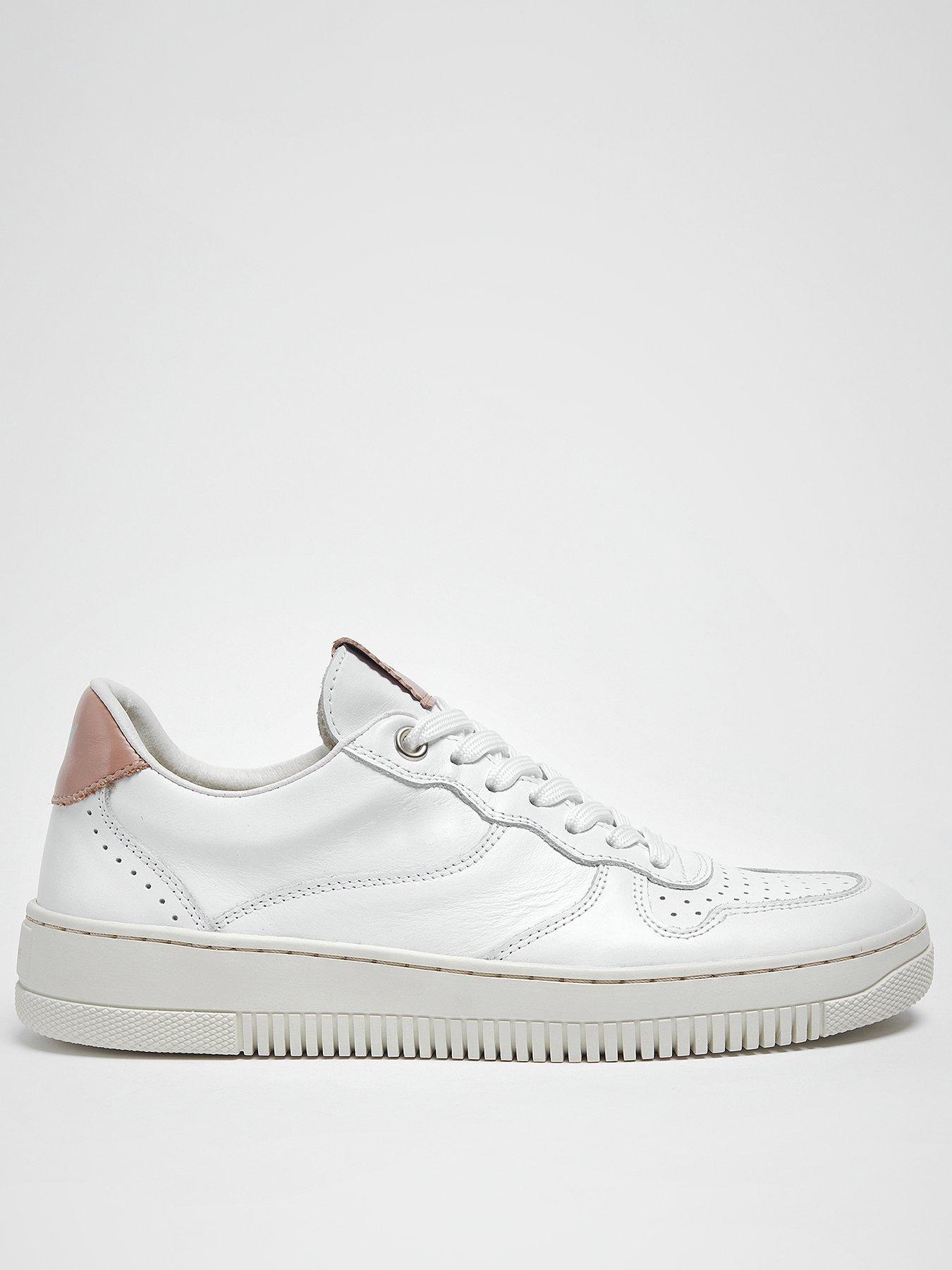  image of pod-bella-white-amp-pink-leather-trainers