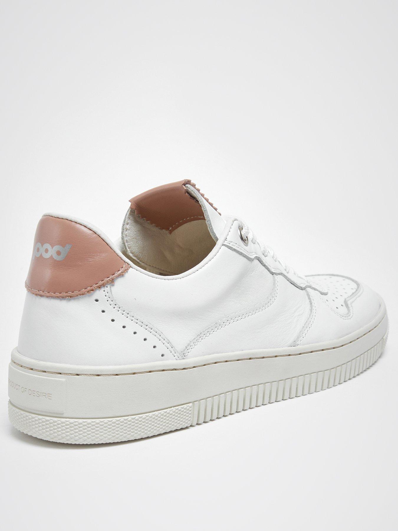  image of pod-bella-white-amp-pink-leather-trainers