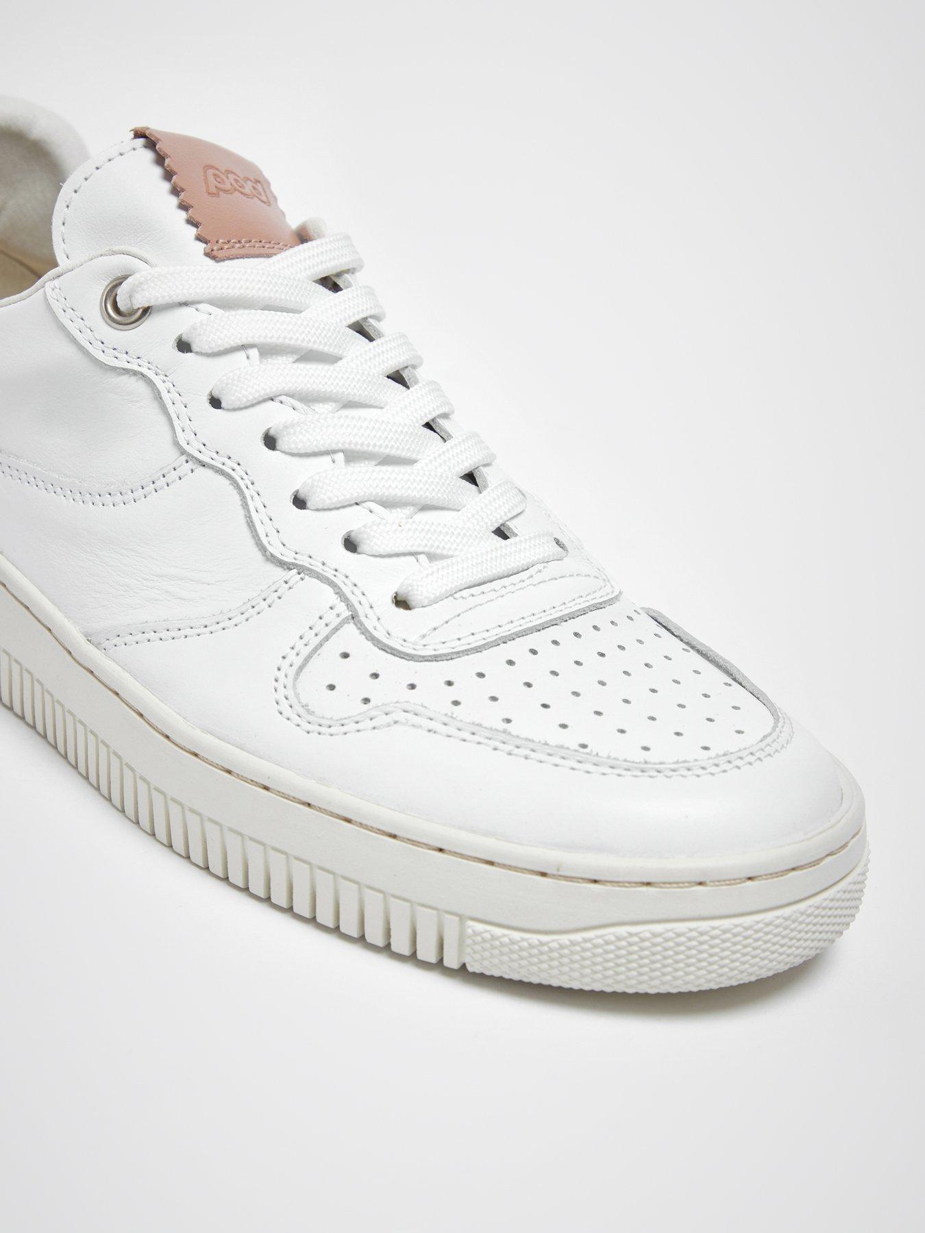  image of pod-bella-white-amp-pink-leather-trainers