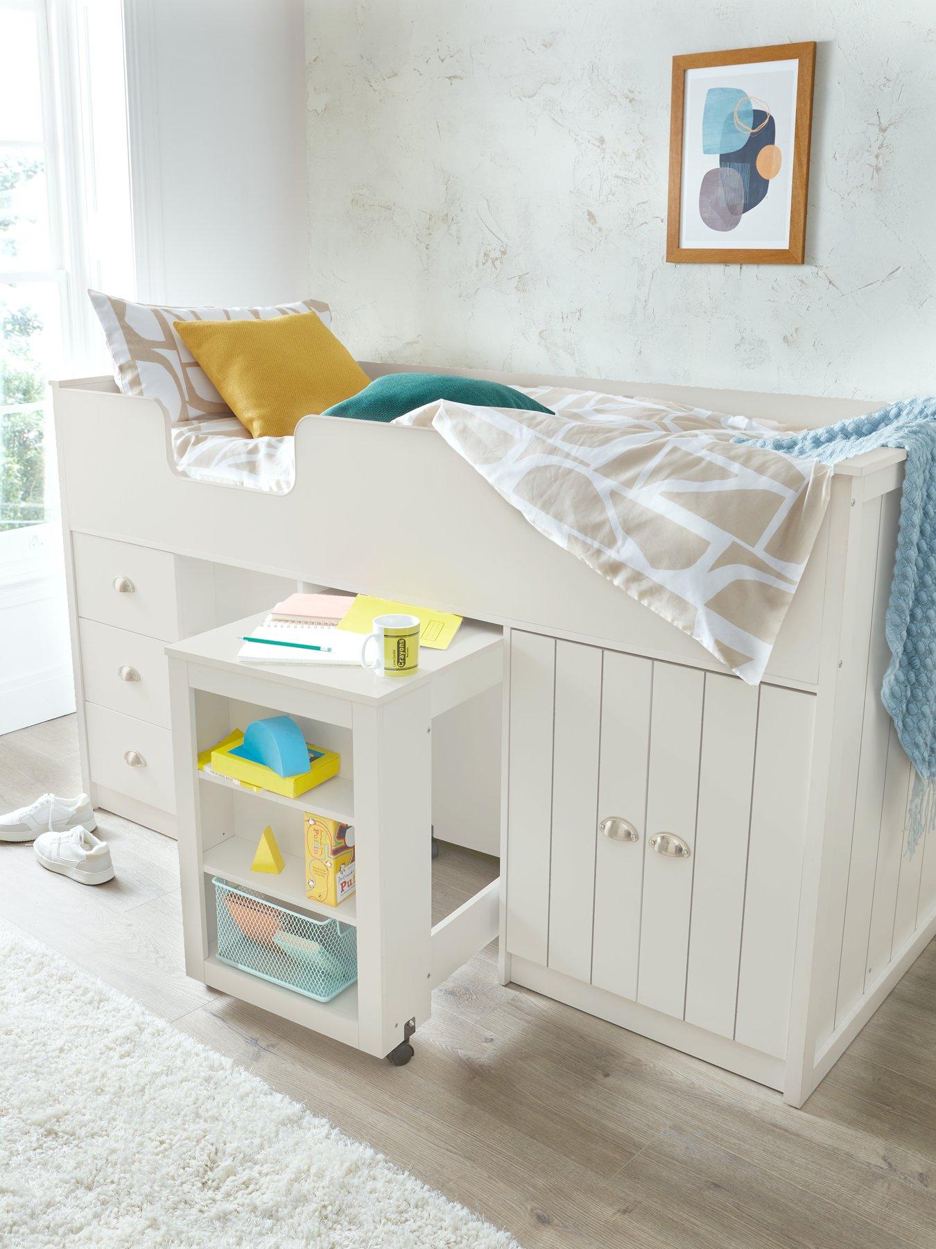 front image of very-home-atlanta-mid-sleeper-bed-with-storage-and-pull-out-desk-white