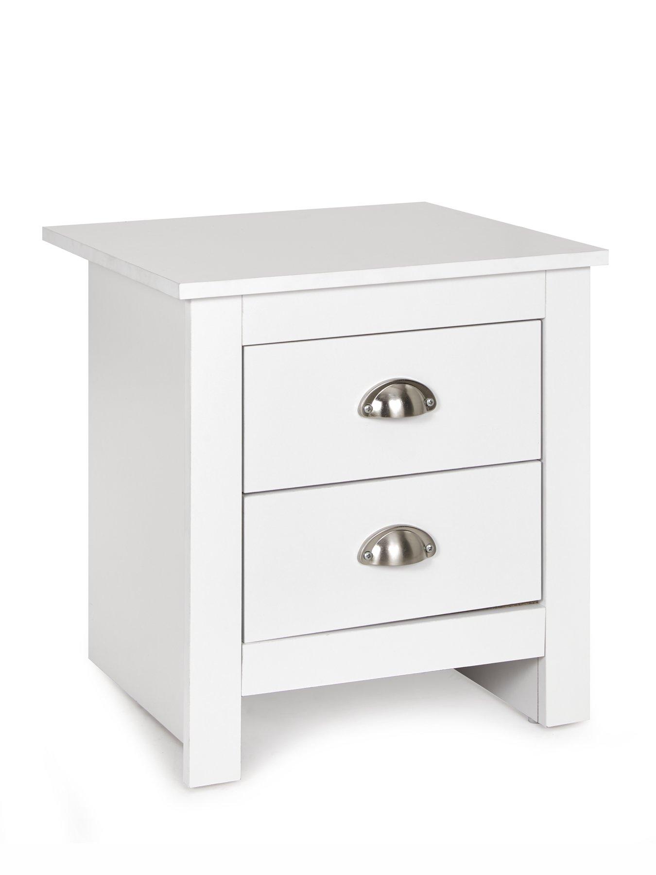 Image 5 of 6 of Very Home Atlanta 3 Piece Package - 2 Door Wardrobe, 4 Drawer Chest and 2 Drawer Bedside Chest - White