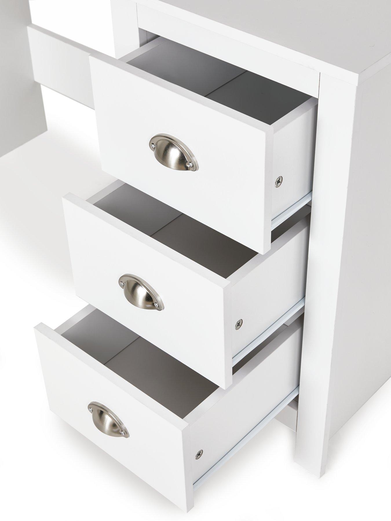 Image 4 of 6 of The Very Collection Atlanta Study Desk - White