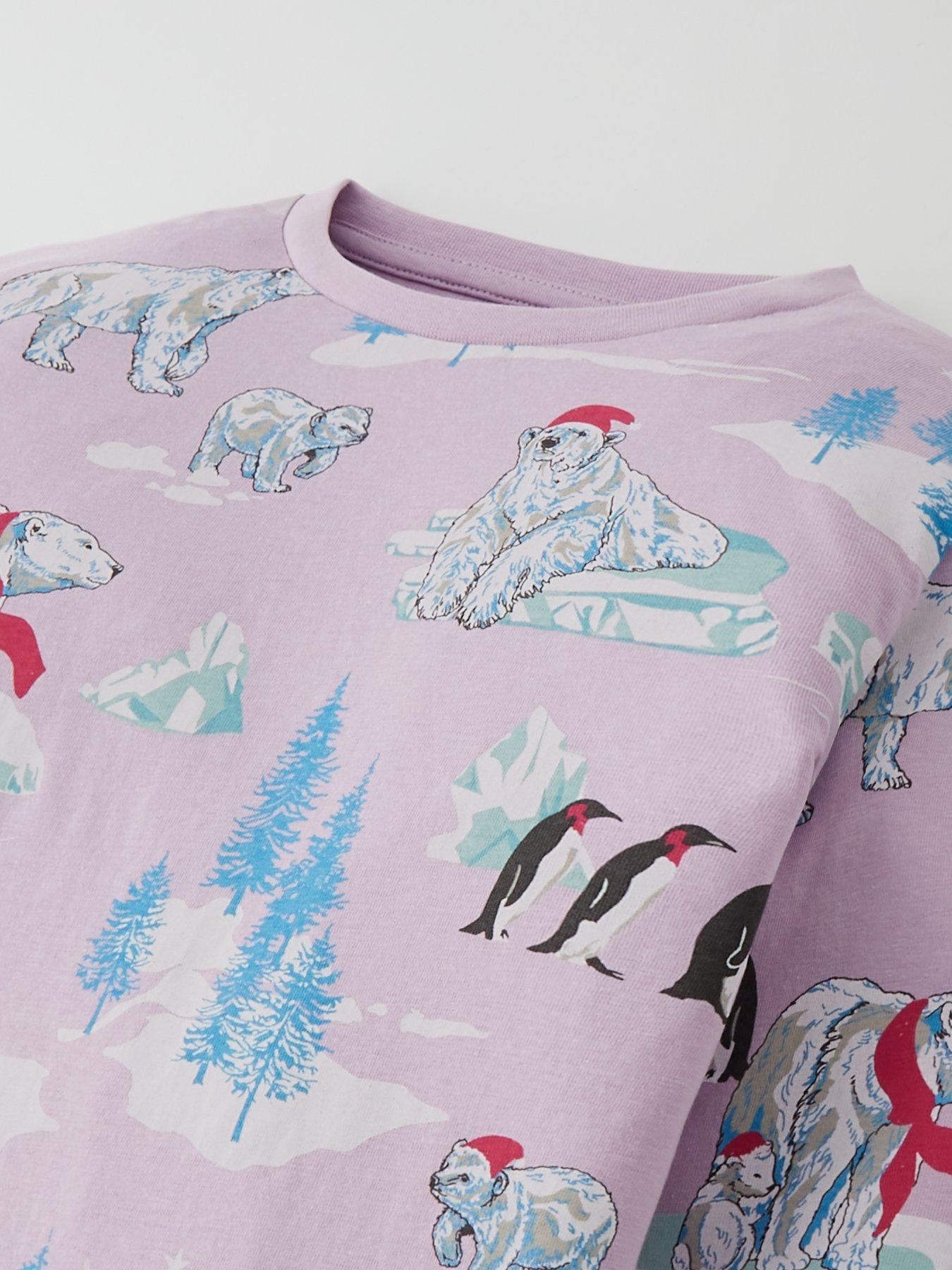 V by Very Girls Polar Sibling Christmas Pyjamas - Multi