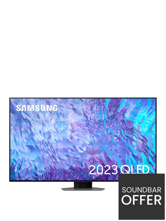 front image of samsung-qe75q80c-75-inch-qled-4k-hdr-smart-tv-with-dolby-atmos