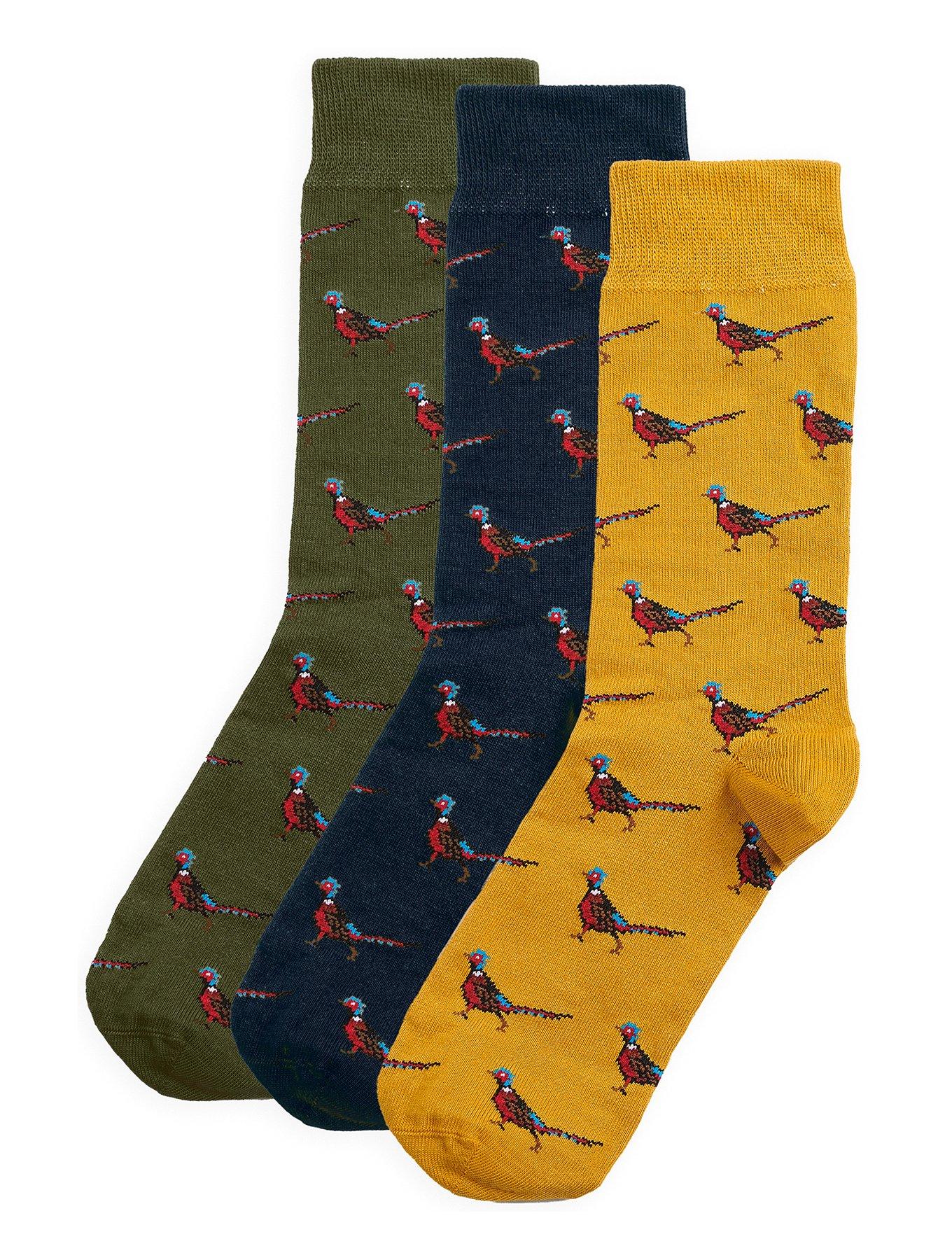 Image 1 of 3 of Barbour Pheasant 3-pack Socks Gift Box - Multi