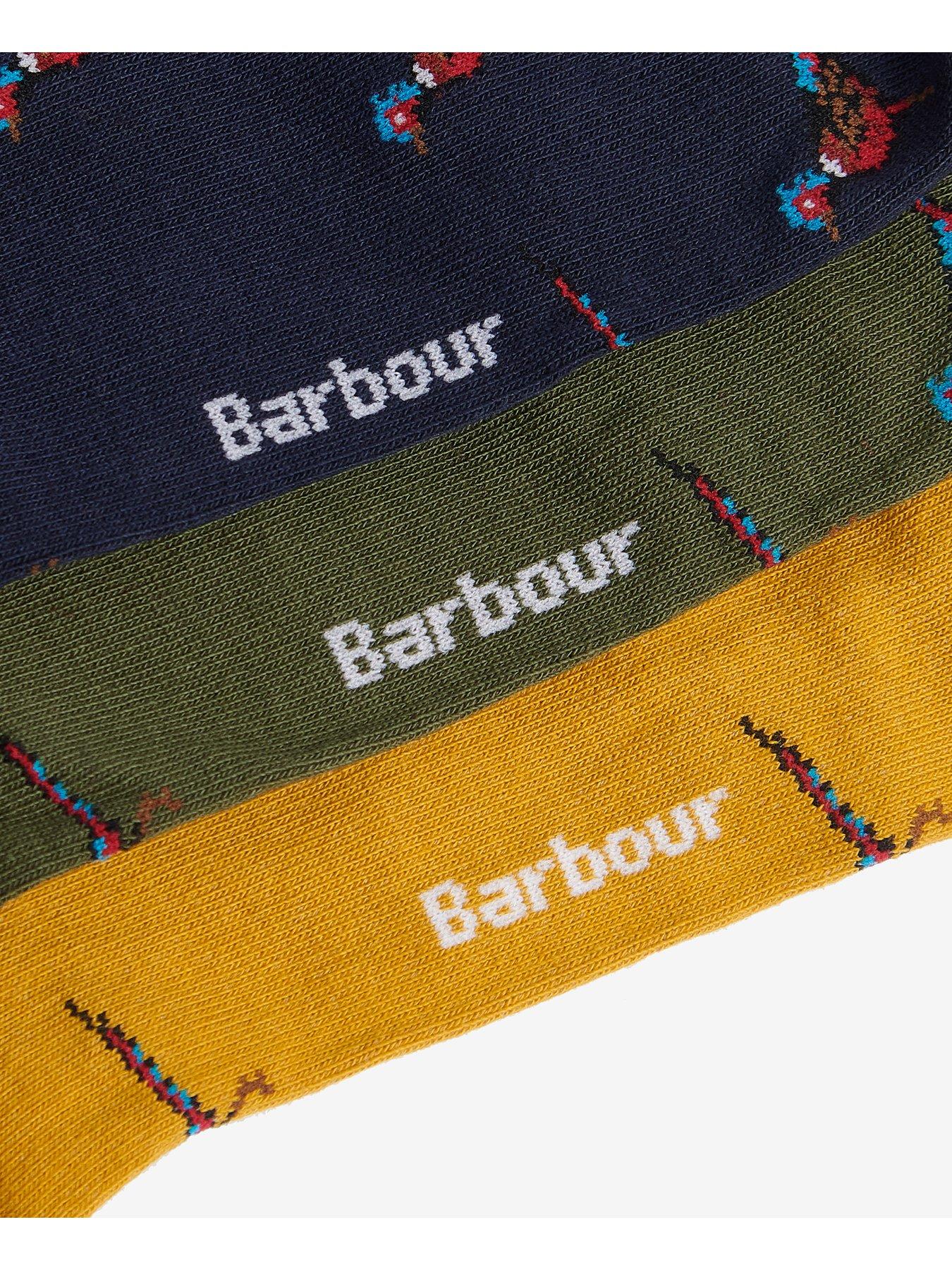 Image 2 of 3 of Barbour Pheasant 3-pack Socks Gift Box - Multi