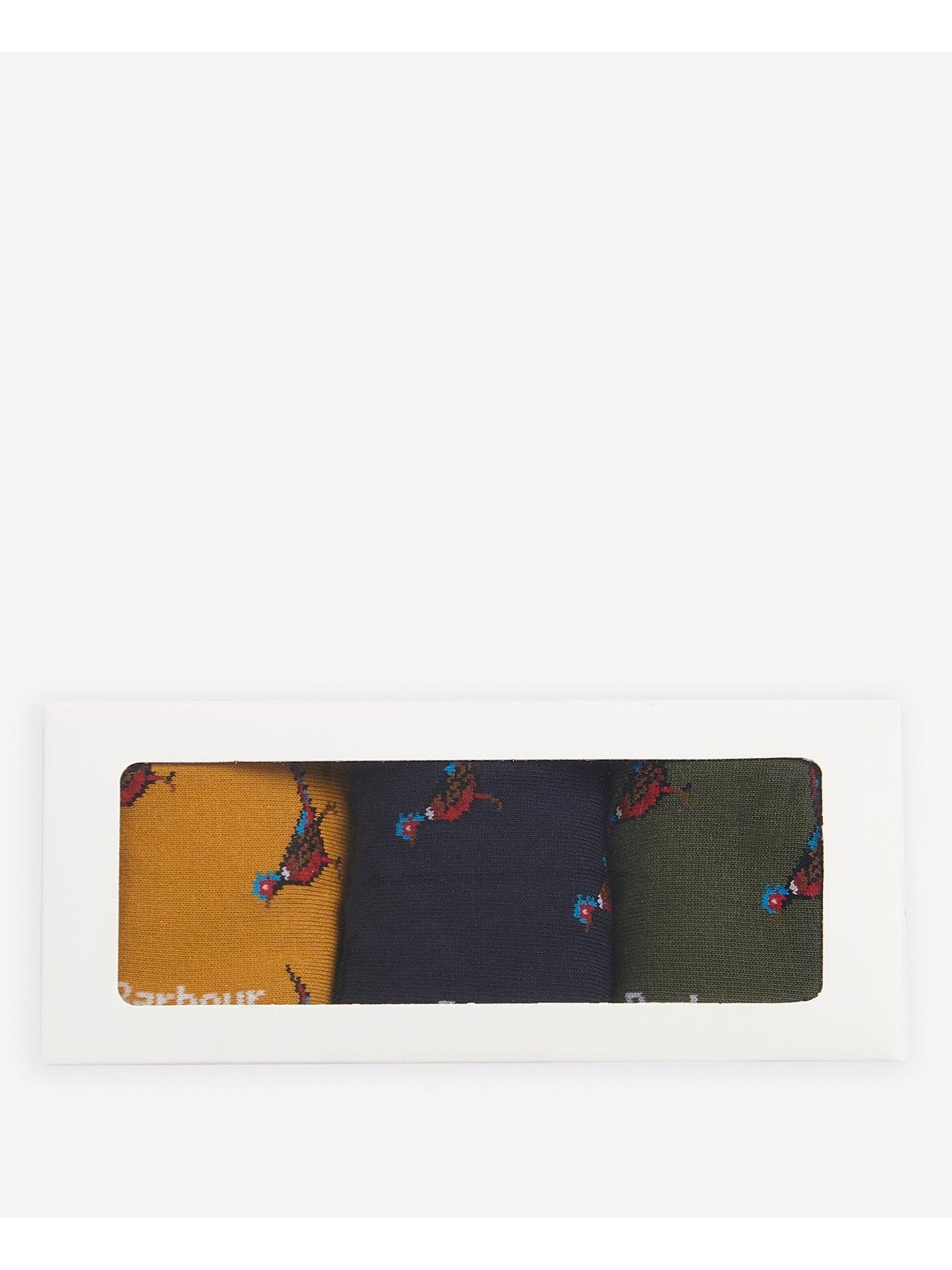 Image 3 of 3 of Barbour Pheasant 3-pack Socks Gift Box - Multi