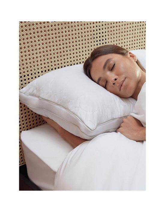 front image of kally-sleep-adjustable-pillow-white