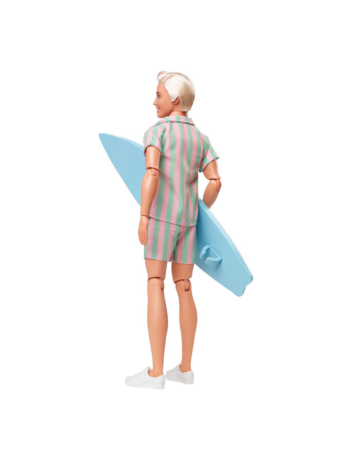  image of barbie-the-movie-ken-doll-in-pastel-stripes-beach-outfit