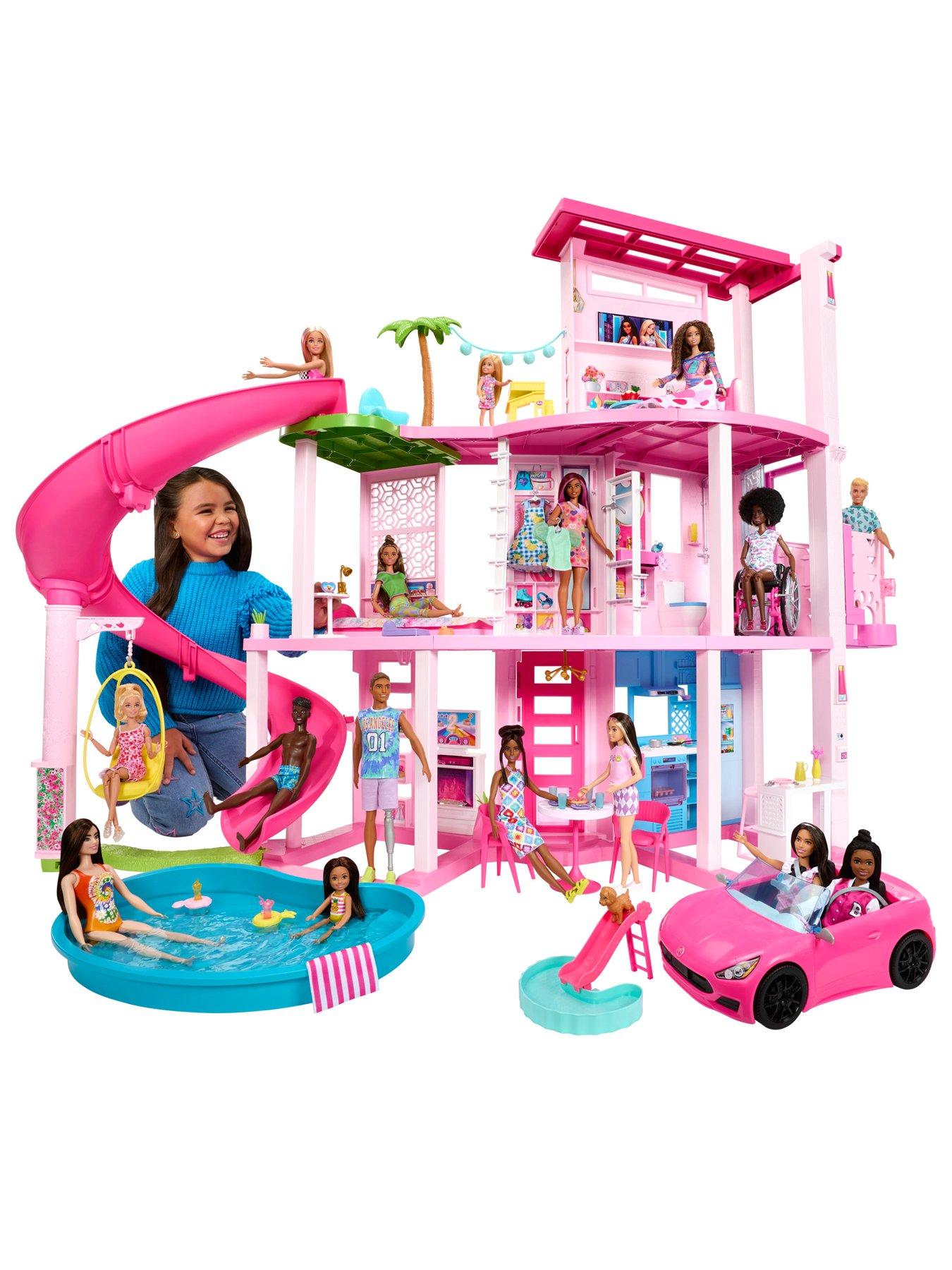 Image 7 of 8 of Barbie DreamHouse Doll Playset, Slide and Accessories