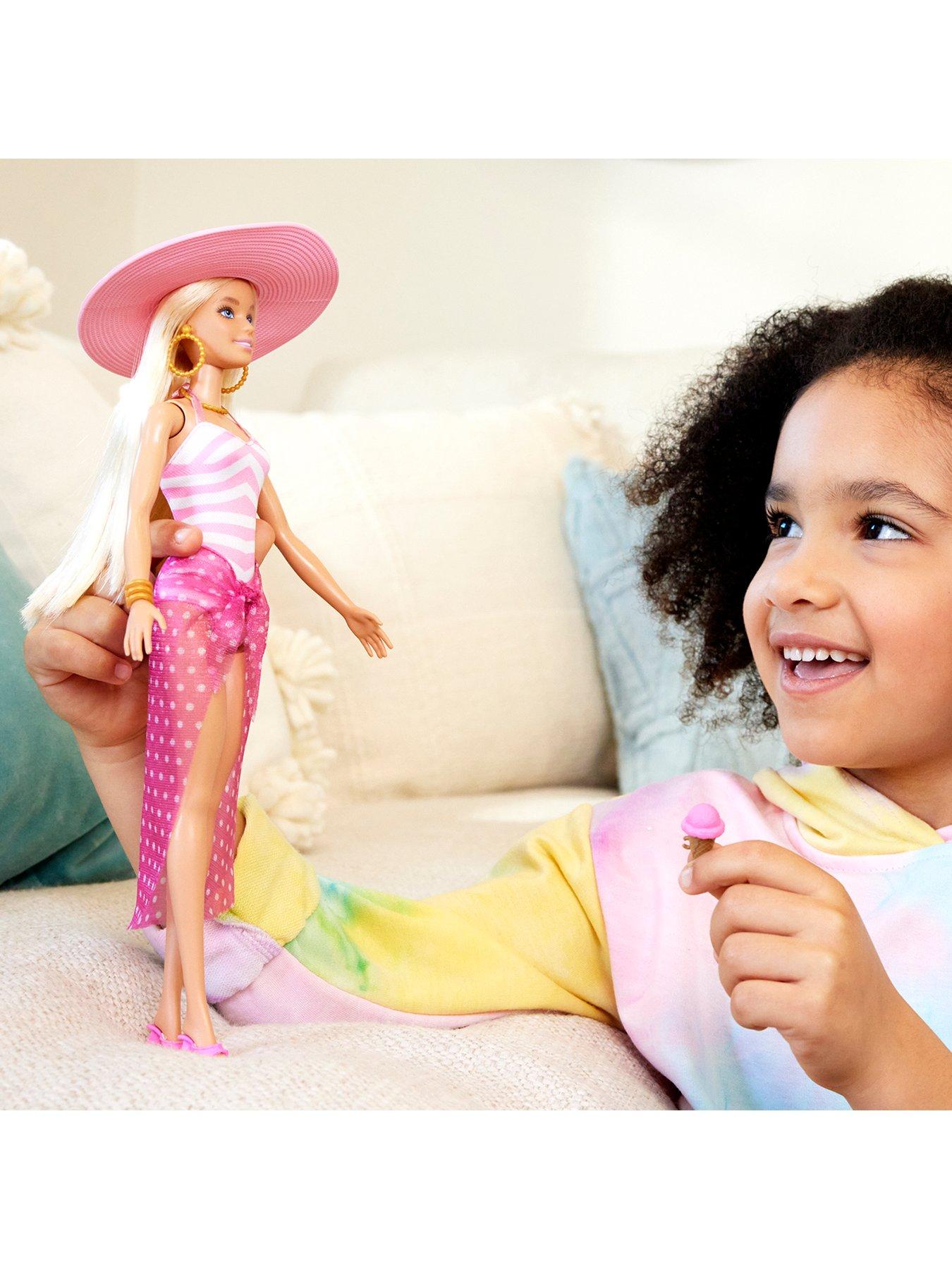 Barbie Blonde Barbie Doll with Swimsuit and Beach-Themed