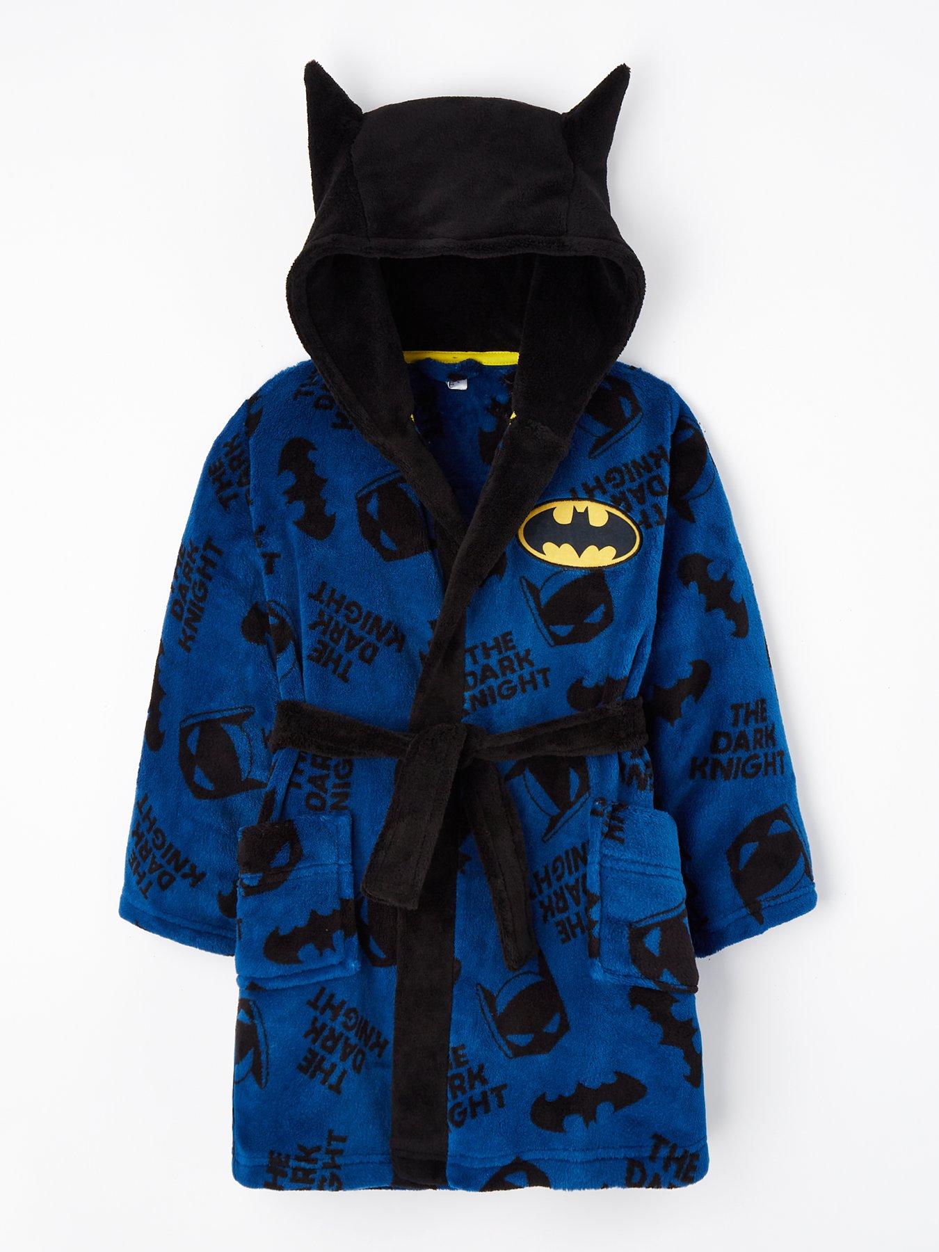 Batman Children's Character Hood Detail Dressing Gown Blue