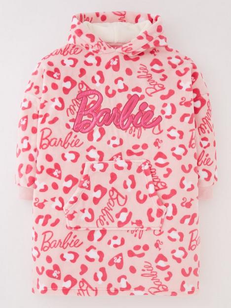 barbie-kids-barbie-mini-me-animal-print-fleece-hooded-blanket