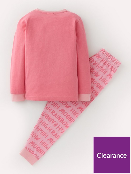 back image of rainbow-high-long-sleeve-pyjamas-pink