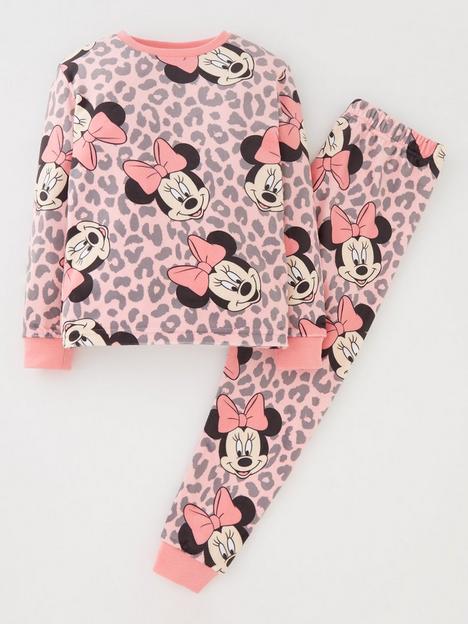 minnie-mouse-disney-minnie-mouse-animal-print-fleece-pyjamas