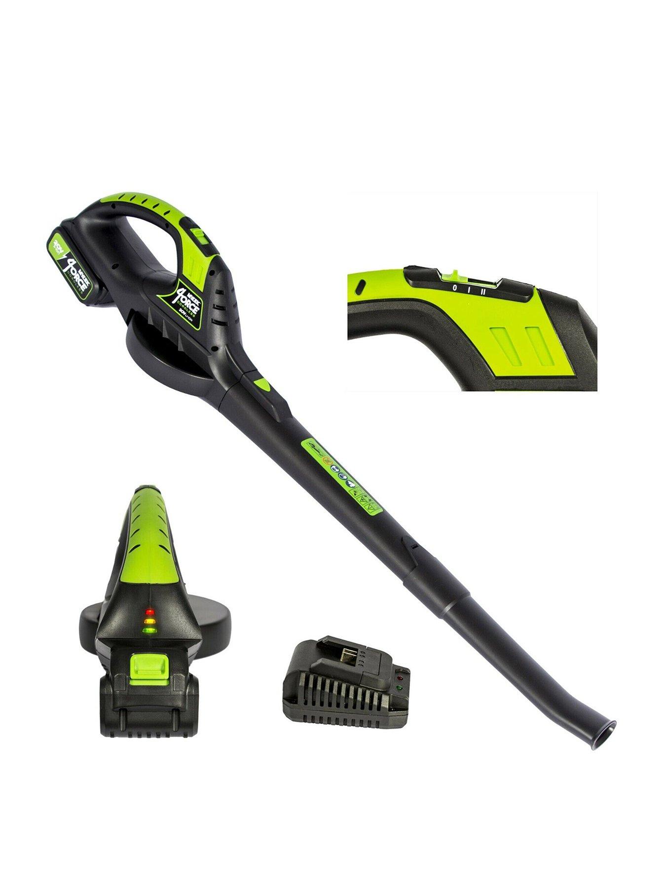 Mylek Cordless Leaf Blower 20V Li-ion 4000mAh Battery  &  Fast Charger - Two Speed, Lightweight Handheld For Leaves, Wood Chips, Debris, Grass Cuttings