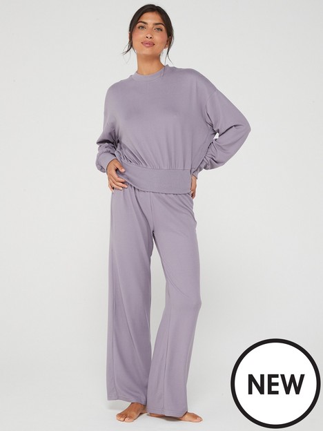 v-by-very-ruched-sleeve-sweat-and-wide-leg-lounge-set