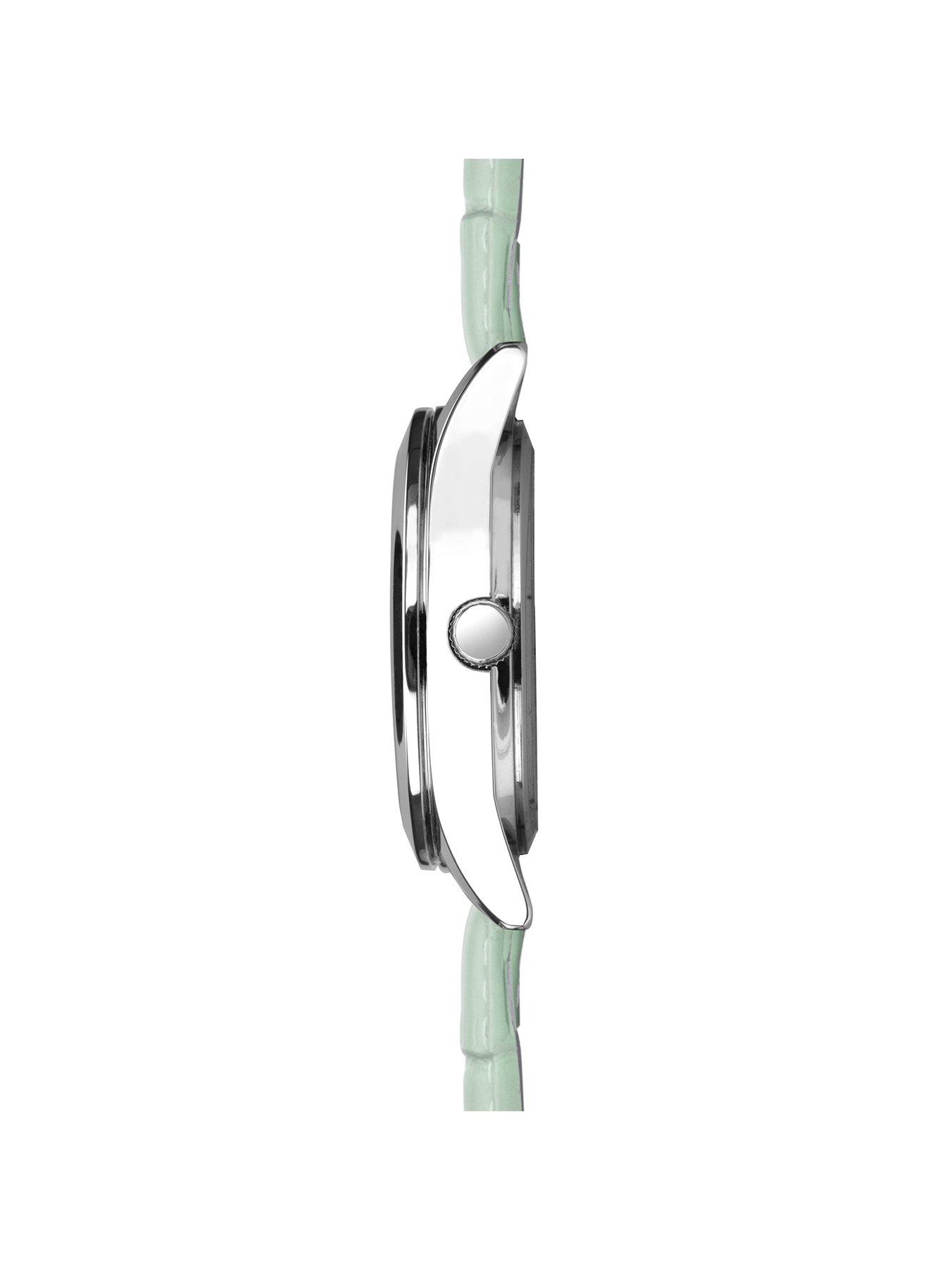 Image 4 of 6 of Sekonda Womens Light Green Leather Strap Analogue Watch