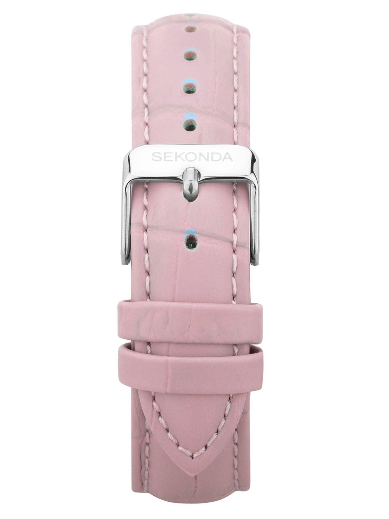 Sekonda Womens Taylor Light Pink Strap with Light Pink Dial Analogue ...