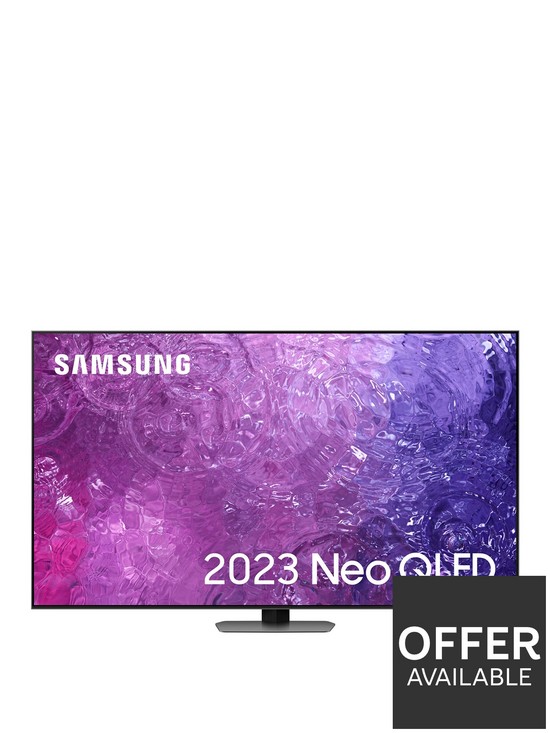 front image of samsung-qe75qn90c-75-inch-neo-qled-4k-hdr-smart-tv-with-dolby-atmos