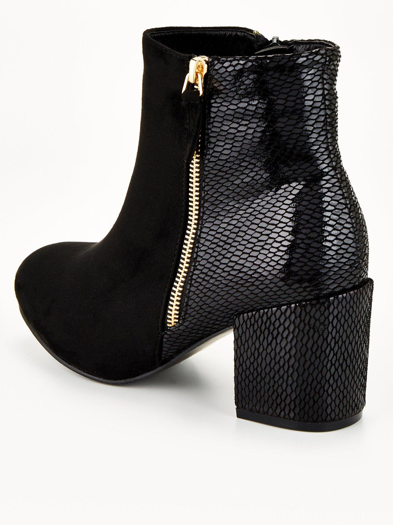 Extra wide fit 2024 black ankle boots