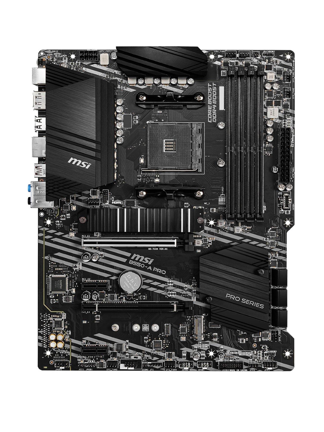 Image 2 of 4 of MSI Pro B550 AMD PC Gaming Motherboard