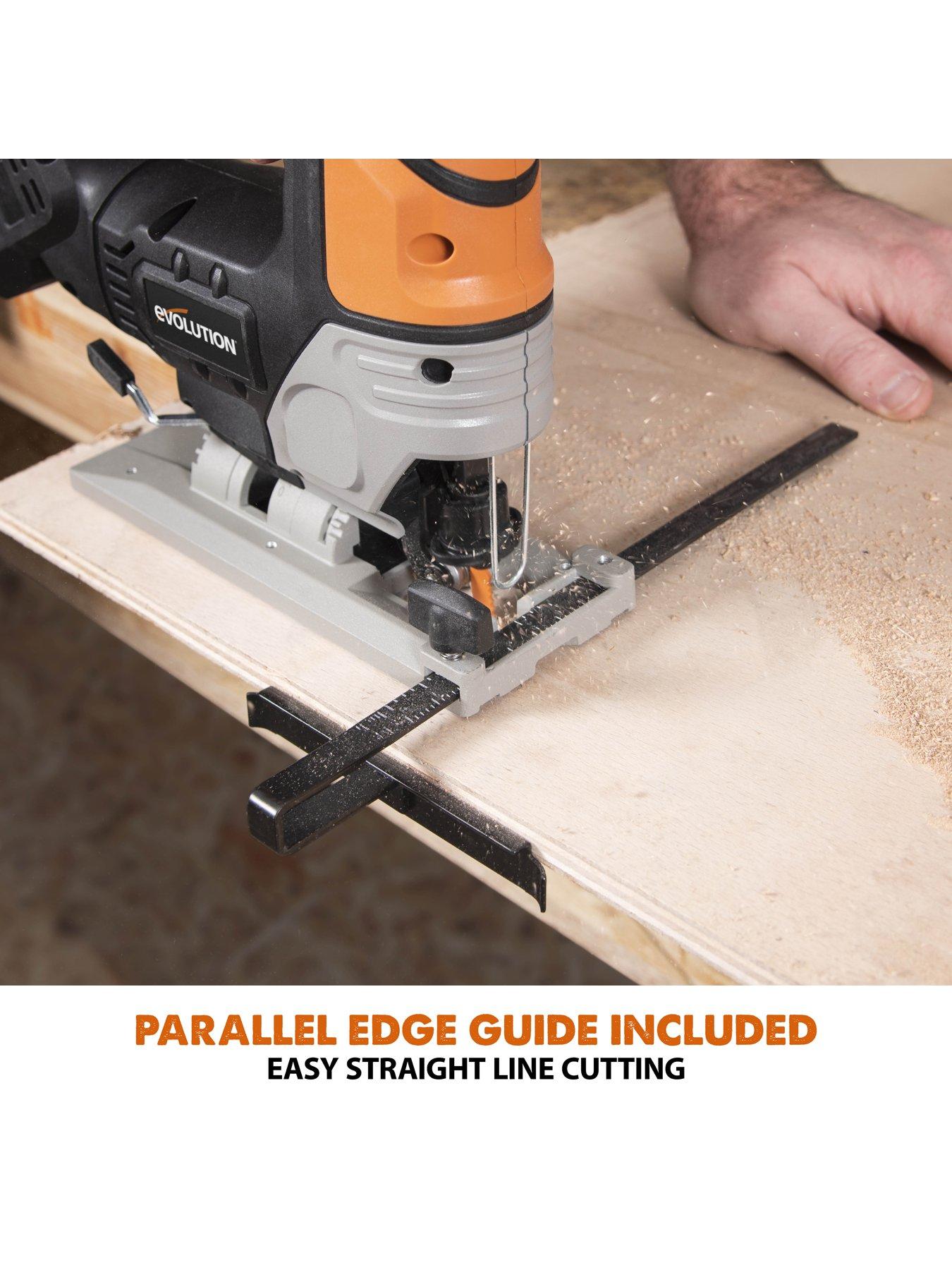  image of evolution-r90jgs-li-18v-li-ion-ext-cordless-jigsaw-with-1x-2ah-battery-amp-rapid-charger