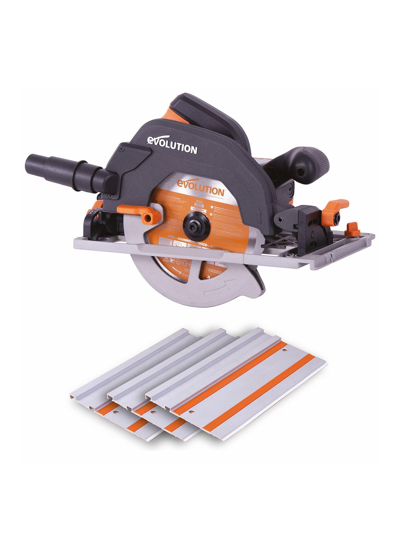 undefined R185CCSX 185mm Multi-Material Circular Saw  &  Track (Combination Pack)