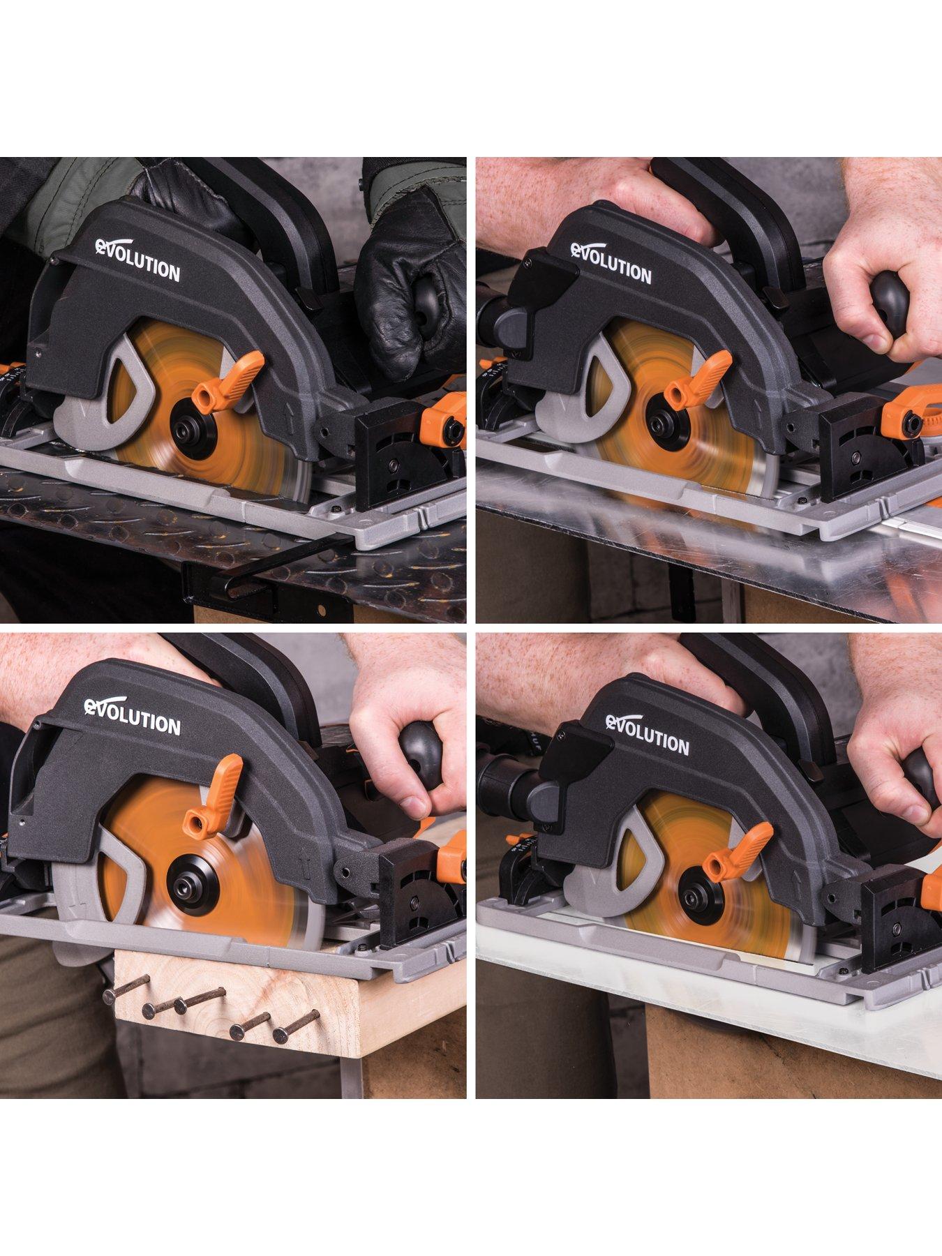 Image 4 of 8 of EVOLUTION R185CCSX 185mm Multi-Material Circular Saw &amp; Track (Combination Pack)