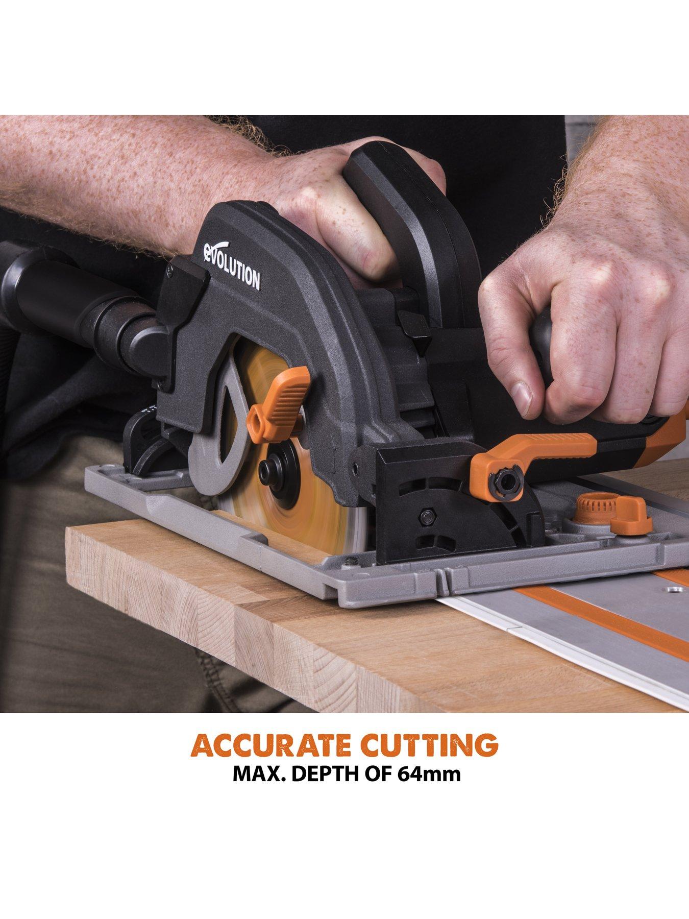 Image 5 of 8 of EVOLUTION R185CCSX 185mm Multi-Material Circular Saw &amp; Track (Combination Pack)