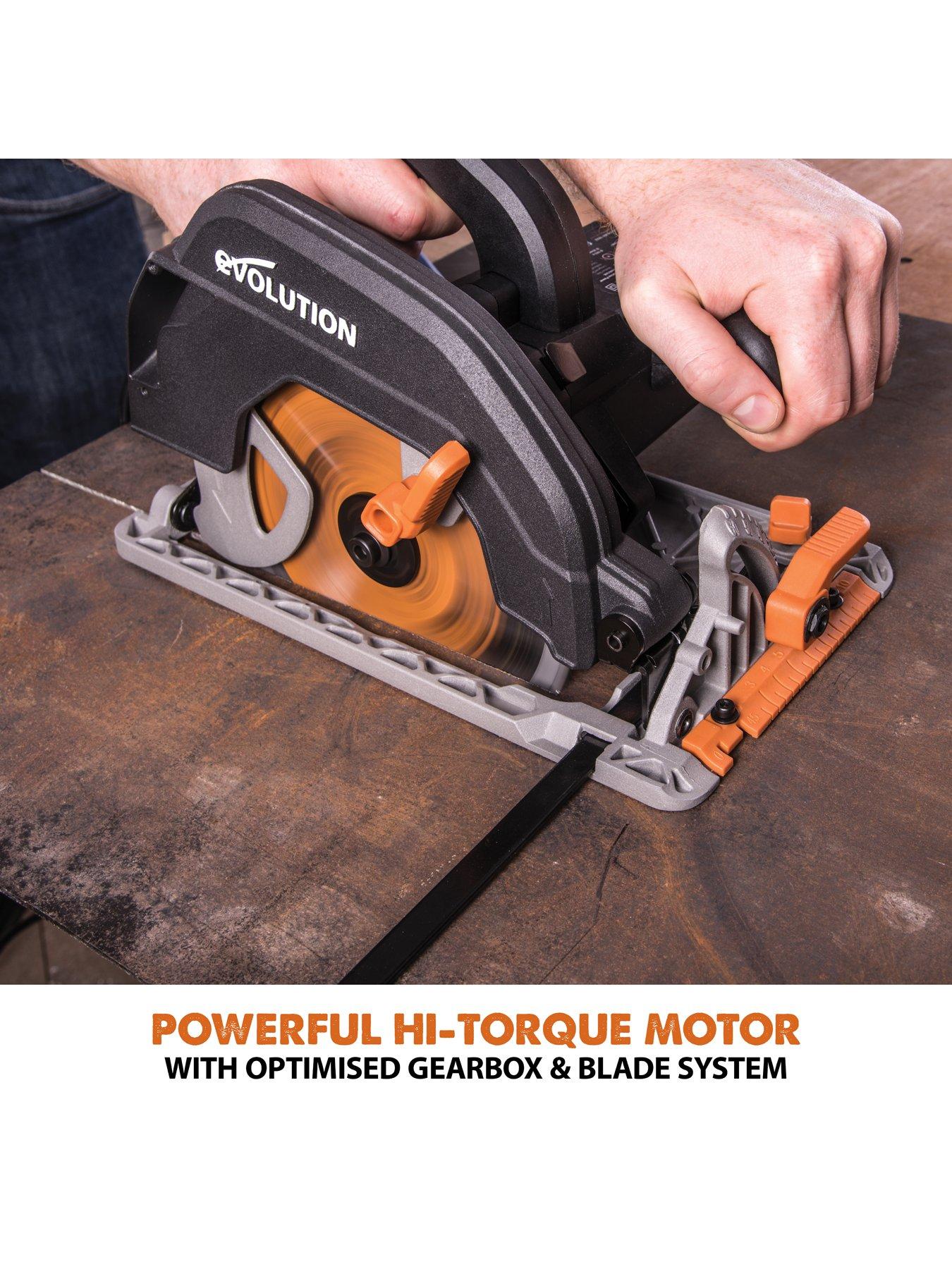 Image 6 of 8 of EVOLUTION R185CCSX 185mm Multi-Material Circular Saw &amp; Track (Combination Pack)