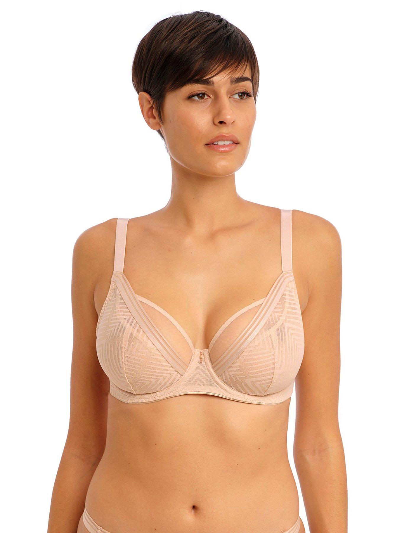 Freya Tailored Underwired High Apex Plunge Bra - Beige