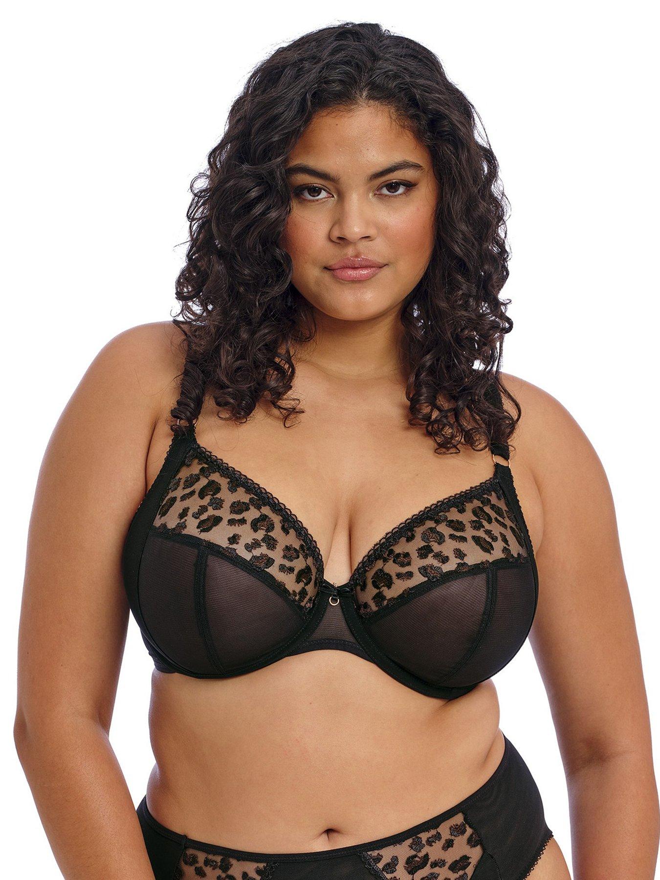 Image 3 of 4 of Elomi Namrah Underwired Bandless Plunge - Black