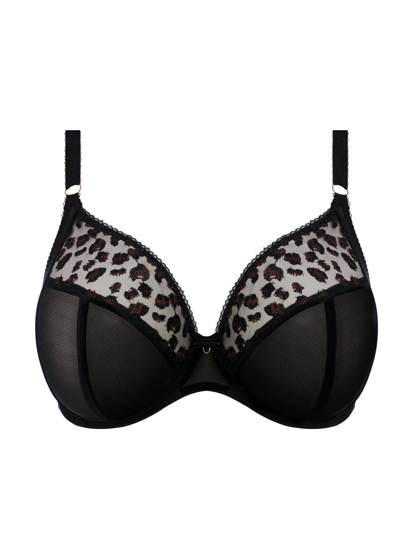 Image 4 of 4 of Elomi Namrah Underwired Bandless Plunge - Black