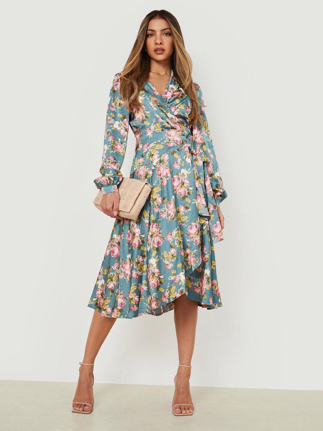 boohoo floral midi dress