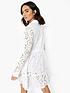  image of boohoo-broderie-tiered-shirt-dress-white